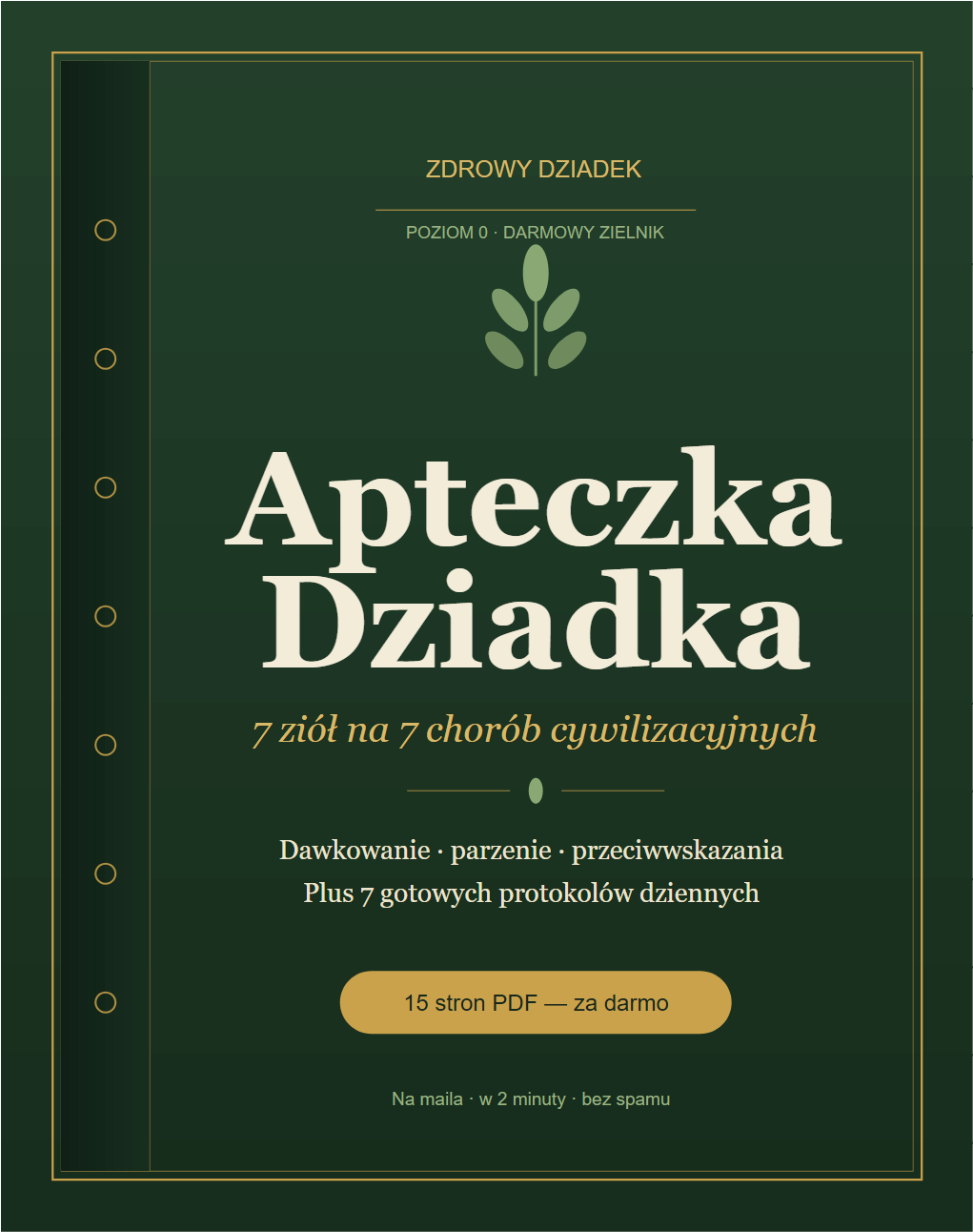 Okładka PDF: Apteczka Dziadka — 7 ziół na 7 chorób cywilizacyjnych